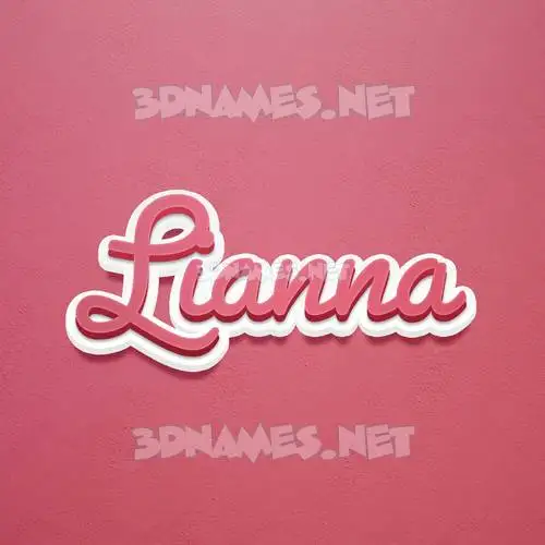 lianna in Red Scribble style - 3D name wallpaper