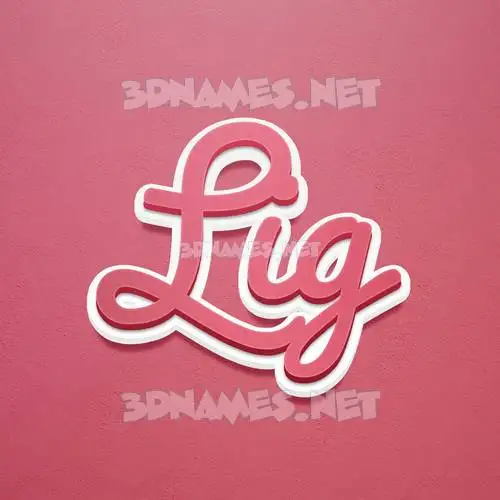 lig in Red Scribble style - 3D name wallpaper lig in Red Scribble style - 3D name wallpaper