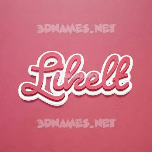 likelt in Red Scribble style - 3D name wallpaper likelt in Red Scribble style - 3D name wallpaper