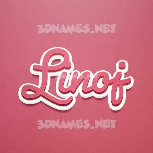 linoj in Red Scribble style - 3D name wallpaper