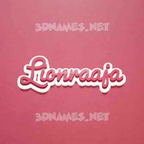 lionraaja in Red Scribble style - 3D name wallpaper