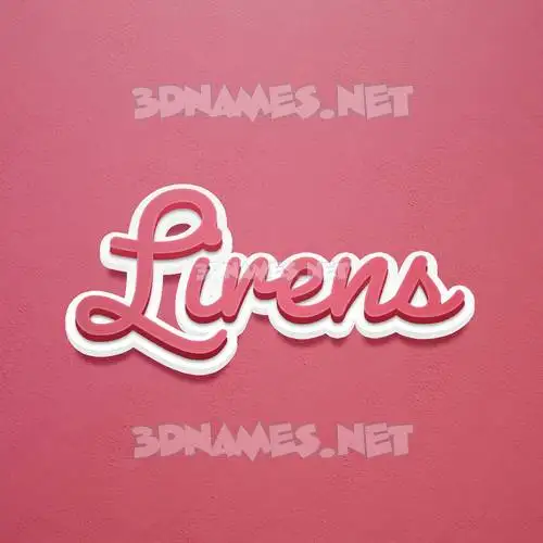 lirens in Red Scribble style - 3D name wallpaper lirens in Red Scribble style - 3D name wallpaper