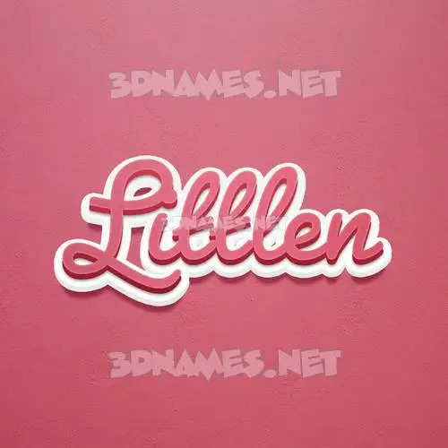 littlen in Red Scribble style - 3D name wallpaper littlen in Red Scribble style - 3D name wallpaper