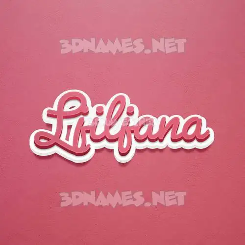 ljiljana in Red Scribble style - 3D name wallpaper