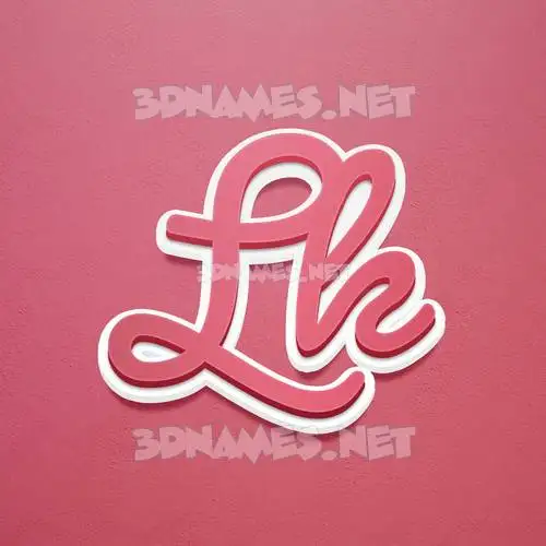 lk in Red Scribble style - 3D name wallpaper lk in Red Scribble style - 3D name wallpaper