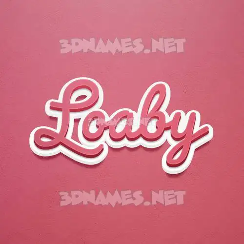 loaby in Red Scribble style - 3D name wallpaper loaby in Red Scribble style - 3D name wallpaper