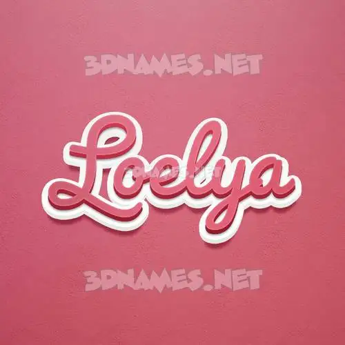 loelya in Red Scribble style - 3D name wallpaper