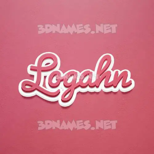 logahn in Red Scribble style - 3D name wallpaper