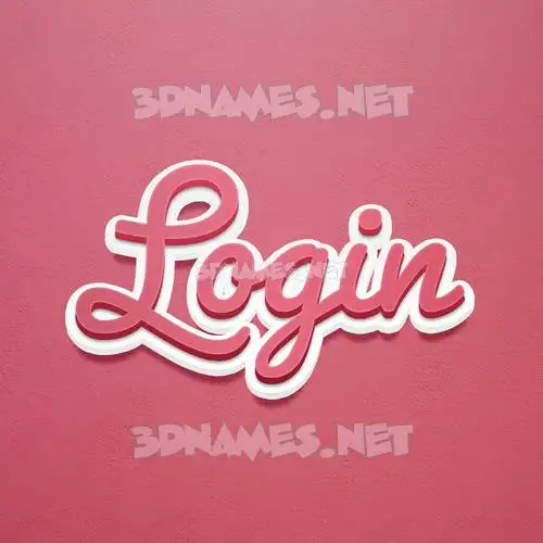 login in Red Scribble style - 3D name wallpaper