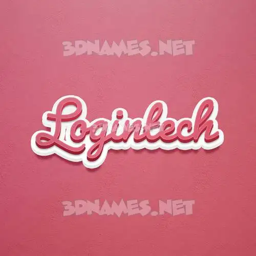 logintech in Red Scribble style - 3D name wallpaper