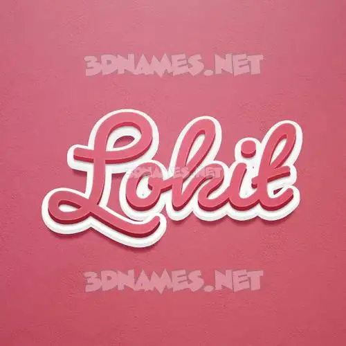 lokit in Red Scribble style - 3D name wallpaper lokit in Red Scribble style - 3D name wallpaper