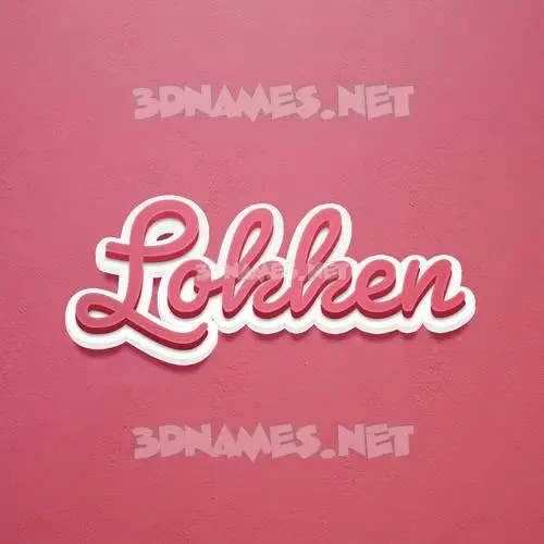lokken in Red Scribble style - 3D name wallpaper lokken in Red Scribble style - 3D name wallpaper