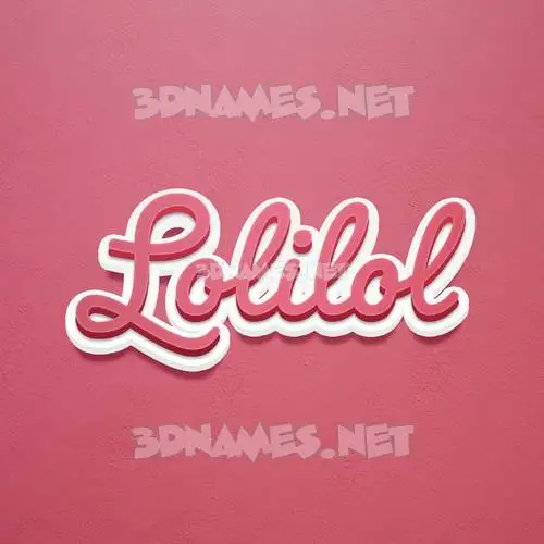 lolilol in Red Scribble style - 3D name wallpaper