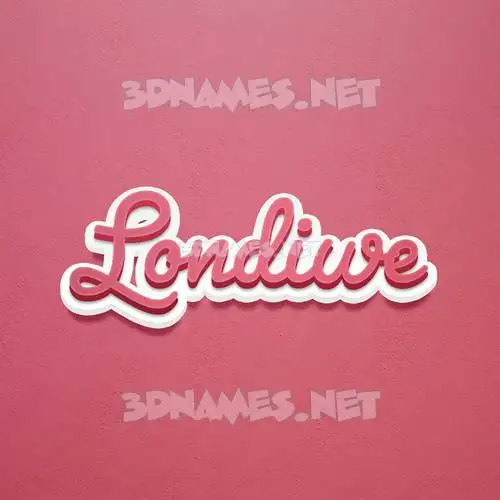 londiwe in Red Scribble style - 3D name wallpaper