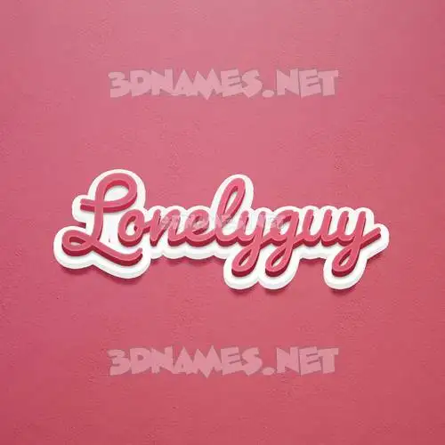 lonelyguy in Red Scribble style - 3D name wallpaper lonelyguy in Red Scribble style - 3D name wallpaper