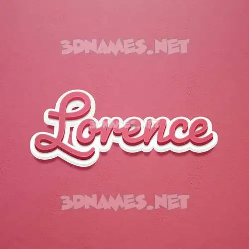 lorence in Red Scribble style - 3D name wallpaper