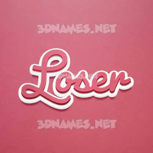 loser in Red Scribble style - 3D name wallpaper loser in Red Scribble style - 3D name wallpaper