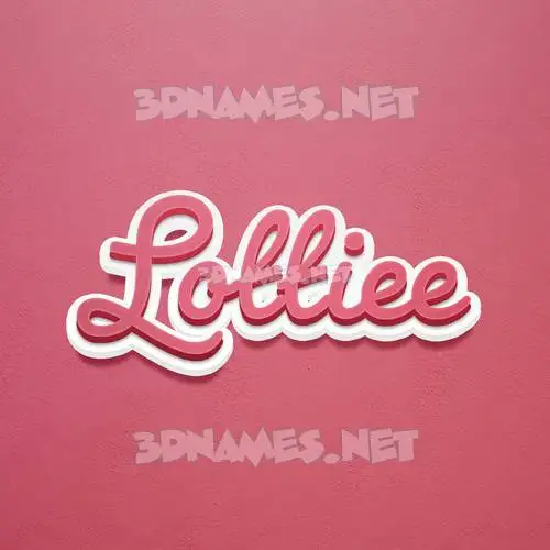 lottiee in Red Scribble style - 3D name wallpaper