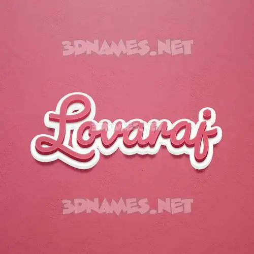 lovaraj in Red Scribble style - 3D name wallpaper