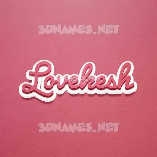 lovekesh in Red Scribble style - 3D name wallpaper