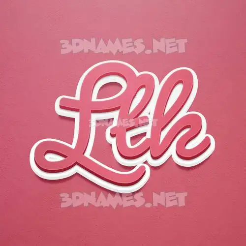 ltk in Red Scribble style - 3D name wallpaper