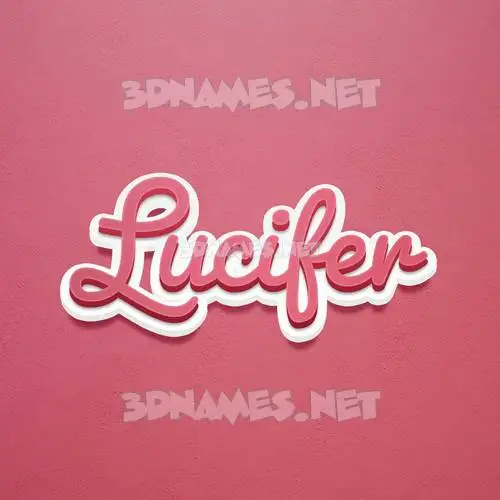 lucifer in Red Scribble style - 3D name wallpaper