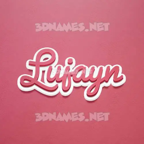 lujayn in Red Scribble style - 3D name wallpaper