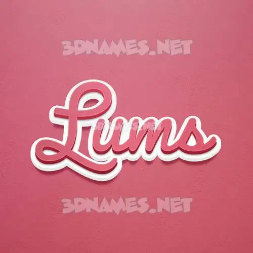 lums in Red Scribble style - 3D name wallpaper lums in Red Scribble style - 3D name wallpaper