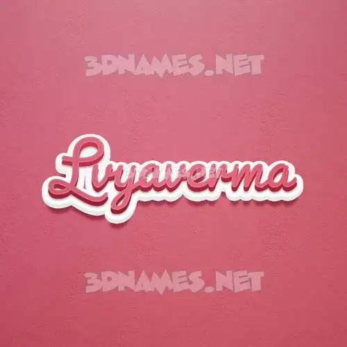 lvyaverma in Red Scribble style - 3D name wallpaper