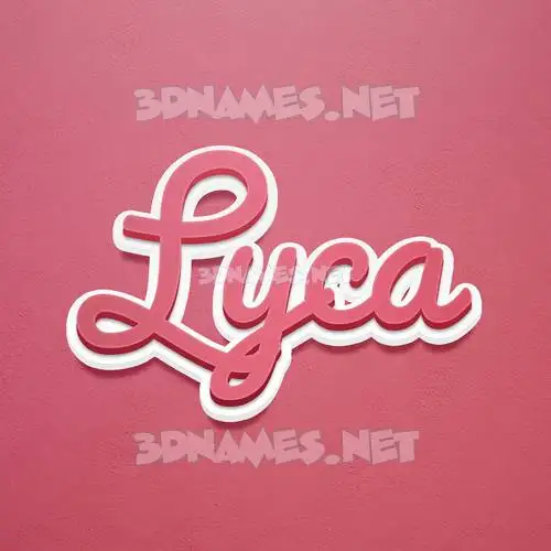 lyca in Red Scribble style - 3D name wallpaper
