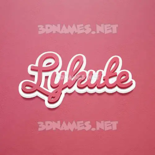 lykute in Red Scribble style - 3D name wallpaper lykute in Red Scribble style - 3D name wallpaper