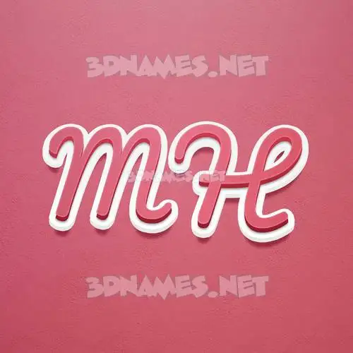 m h in Red Scribble style - 3D name wallpaper m h in Red Scribble style - 3D name wallpaper