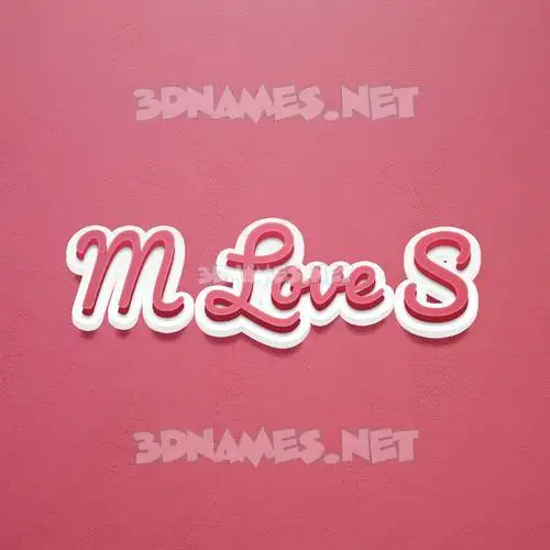 m love s in Red Scribble style - 3D name wallpaper m love s in Red Scribble style - 3D name wallpaper