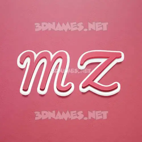 m z in Red Scribble style - 3D name wallpaper m z in Red Scribble style - 3D name wallpaper