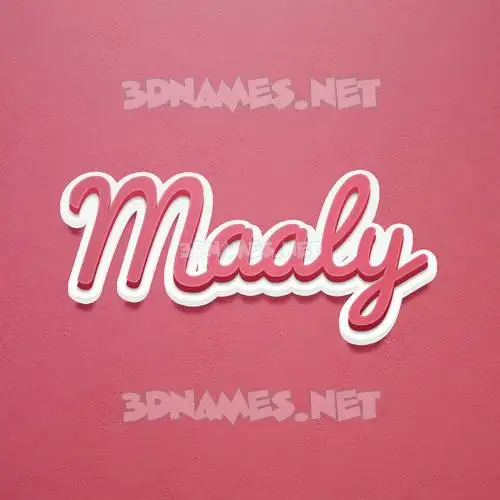 maaly in Red Scribble style - 3D name wallpaper maaly in Red Scribble style - 3D name wallpaper