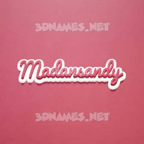 madansandy in Red Scribble style - 3D name wallpaper madansandy in Red Scribble style - 3D name wallpaper