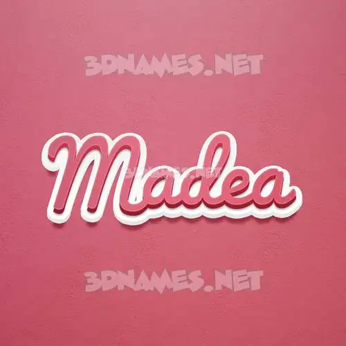 madea in Red Scribble style - 3D name wallpaper