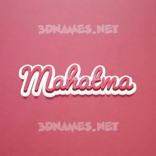 mahatma in Red Scribble style - 3D name wallpaper