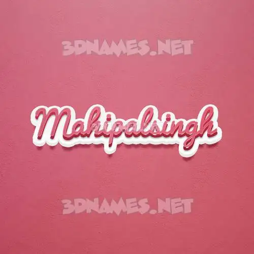 mahipalsingh in Red Scribble style - 3D name wallpaper