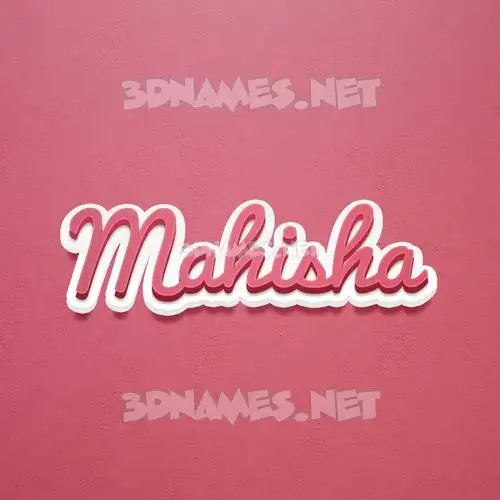 mahisha in Red Scribble style - 3D name wallpaper