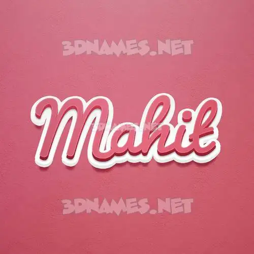 mahit in Red Scribble style - 3D name wallpaper