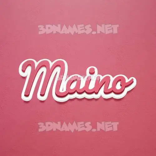 maino in Red Scribble style - 3D name wallpaper