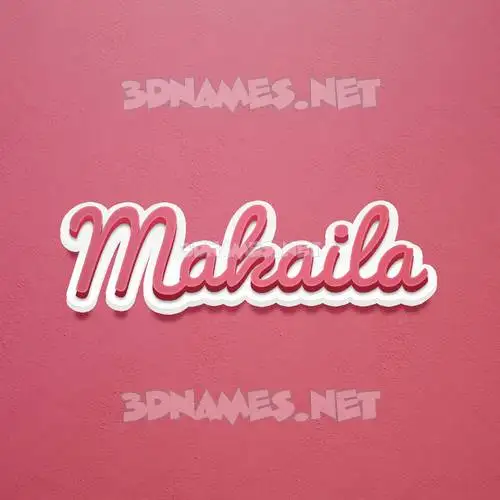 makaila in Red Scribble style - 3D name wallpaper makaila in Red Scribble style - 3D name wallpaper