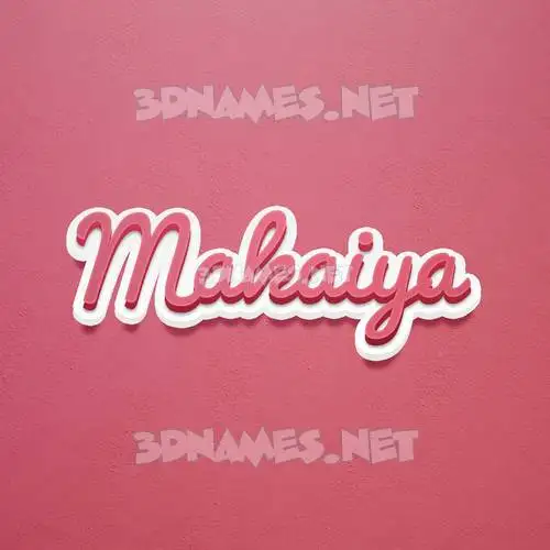 makaiya in Red Scribble style - 3D name wallpaper
