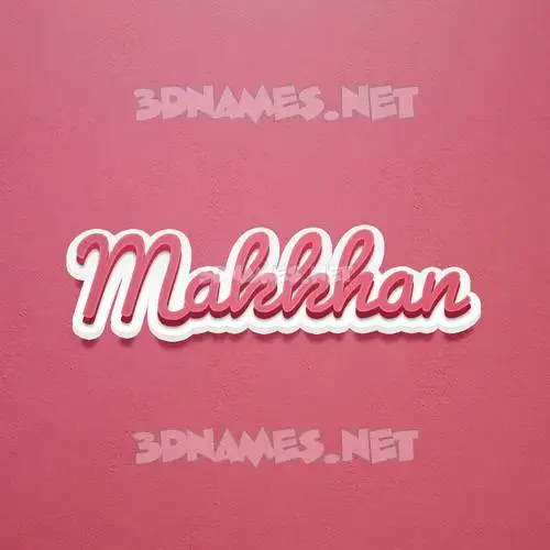makkhan in Red Scribble style - 3D name wallpaper