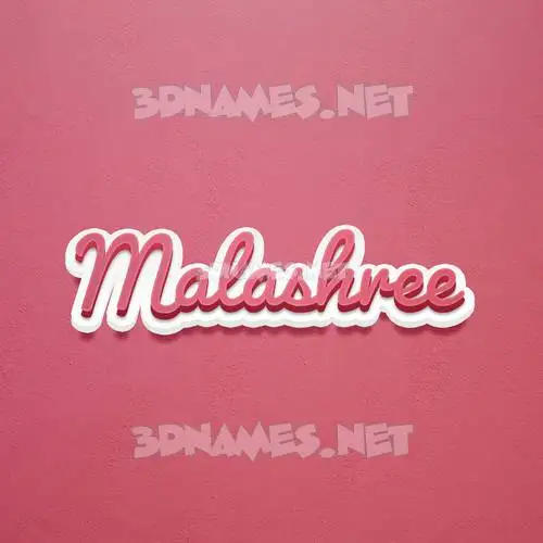 malashree in Red Scribble style - 3D name wallpaper
