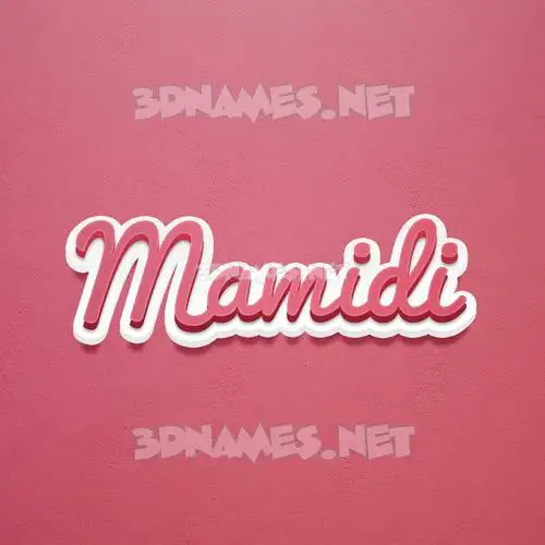 mamidi in Red Scribble style - 3D name wallpaper