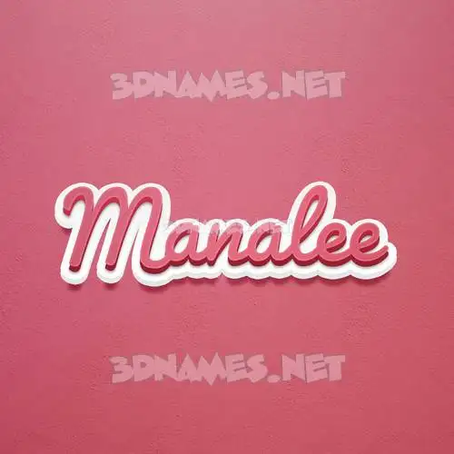 manalee in Red Scribble style - 3D name wallpaper