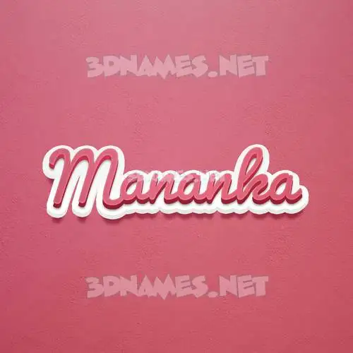 mananka in Red Scribble style - 3D name wallpaper