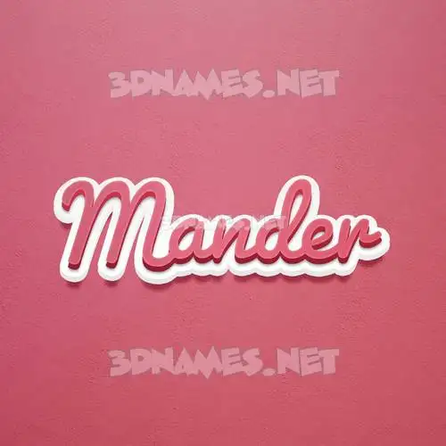 mander in Red Scribble style - 3D name wallpaper mander in Red Scribble style - 3D name wallpaper